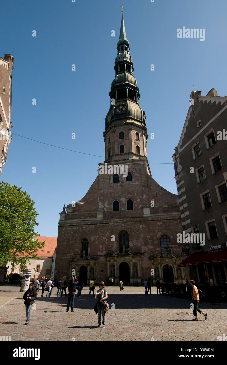Church of St.Peter in Riga old town, Riga, Latvia, Baltic States Stock ...
