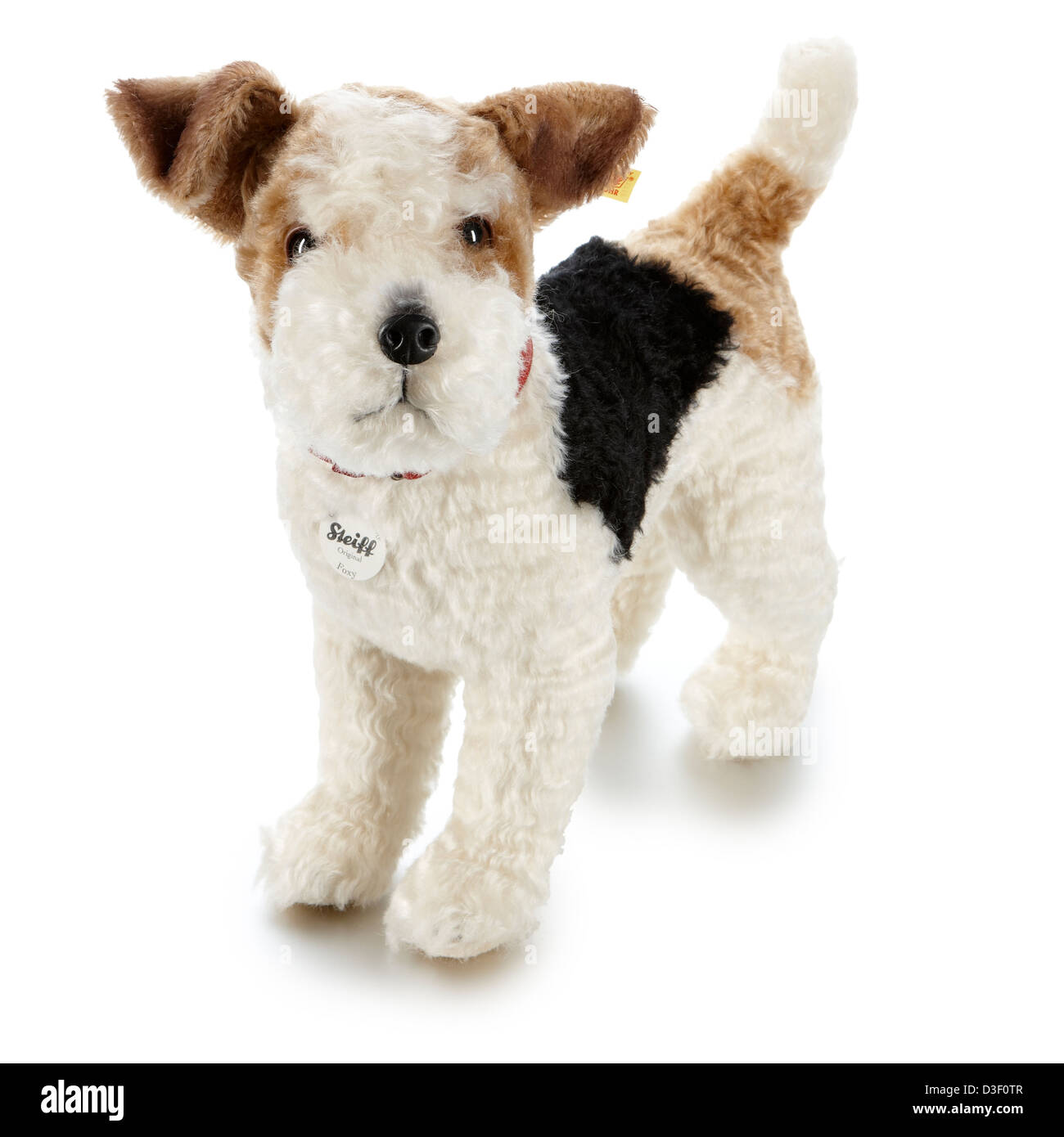 Mohair fox terrier stuff toy dog Stock Photo