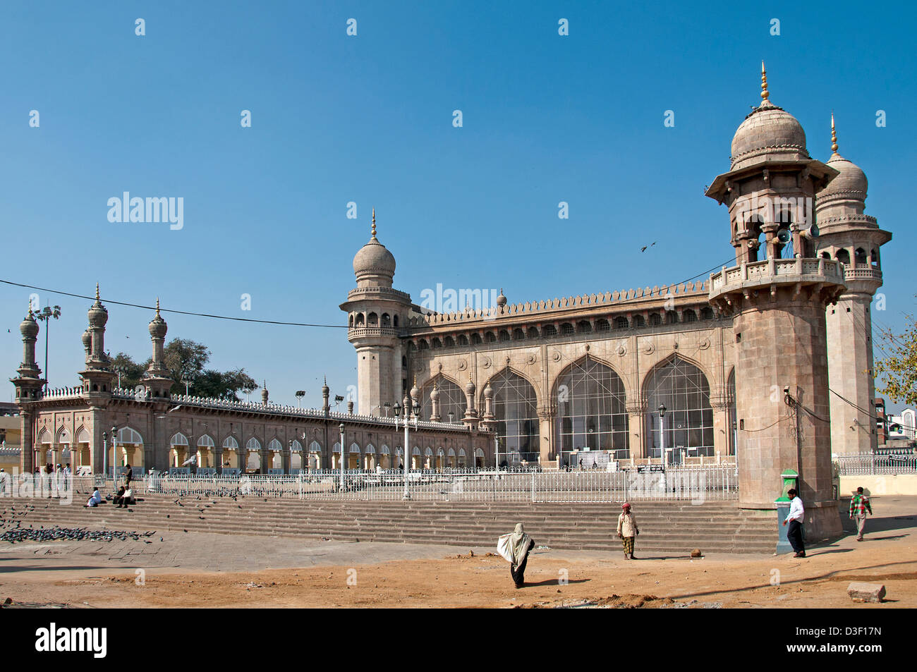 Mecca Mosque near Charminar Hyderabad India Andhra Pradesh Stock Photo