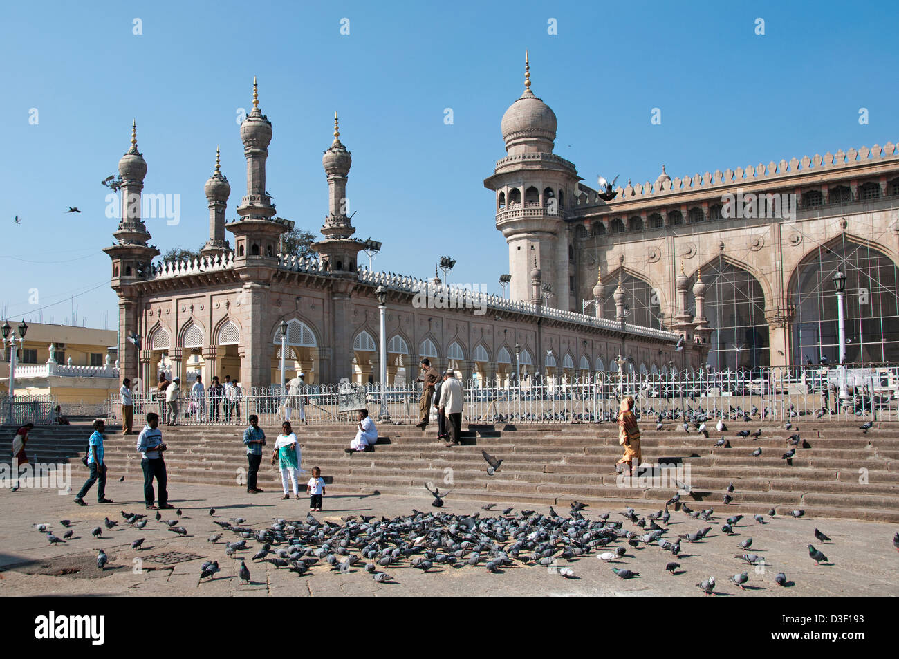 Mecca Mosque near Charminar Hyderabad India Andhra Pradesh Stock Photo