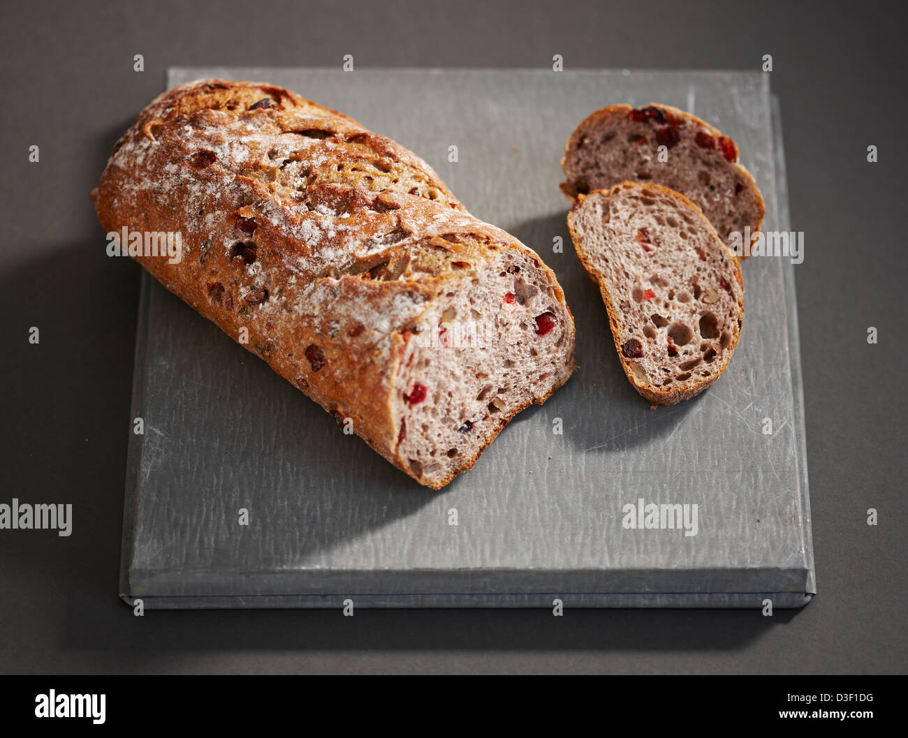 Cranberry toasted pecan fruit loaf Stock Photo