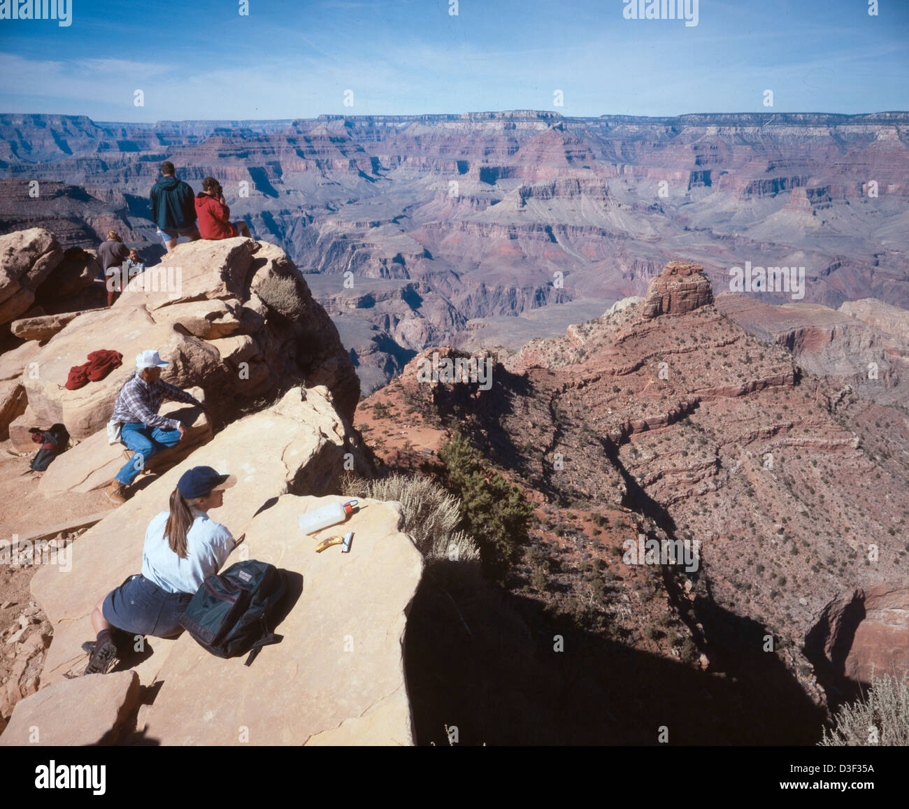 444 'Ooh Aah' Point - South Kaibab Trail Grand Canyon Stock Photo