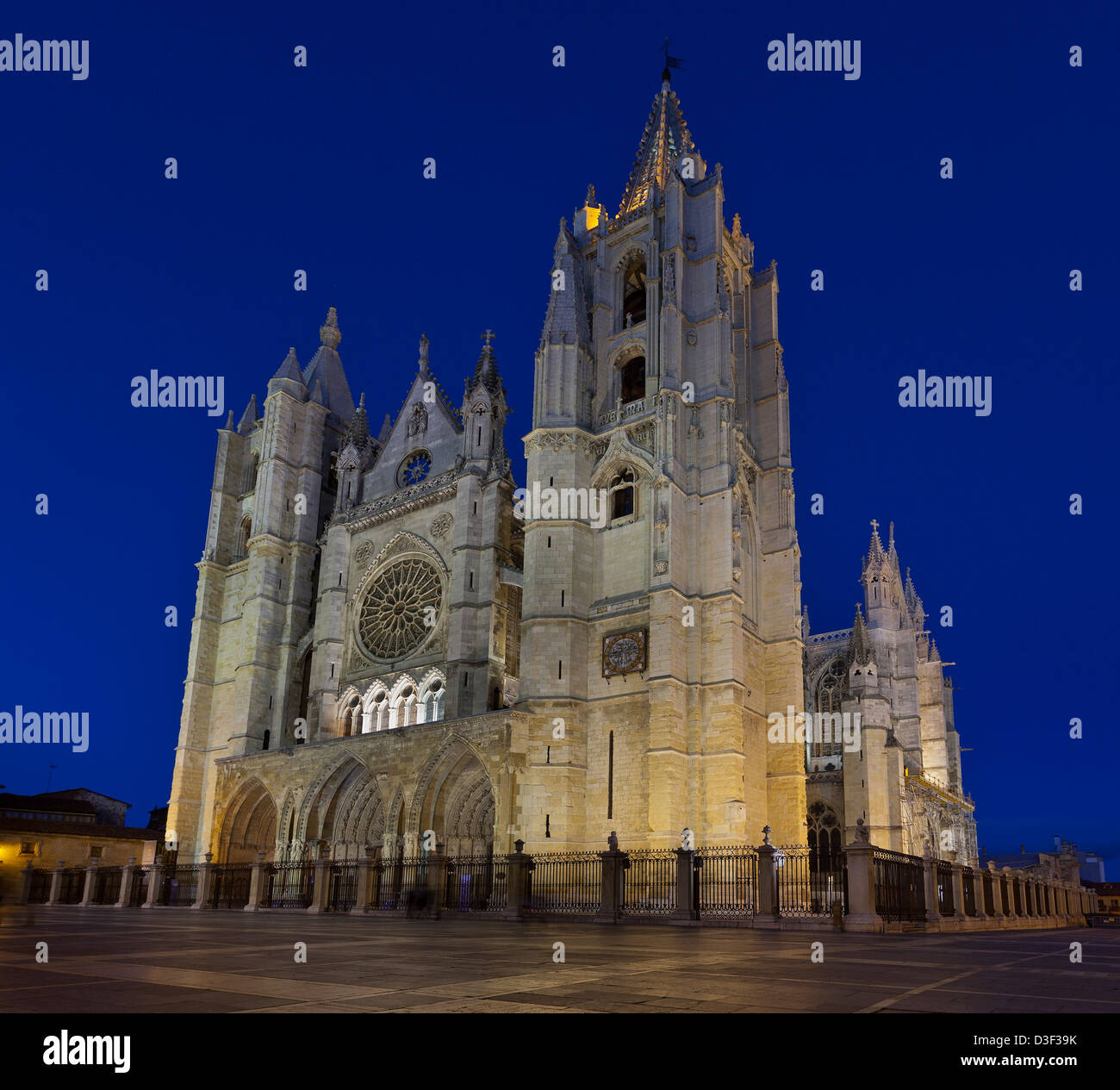 Gothic cathedral of Leon (Spain) Stock Photo