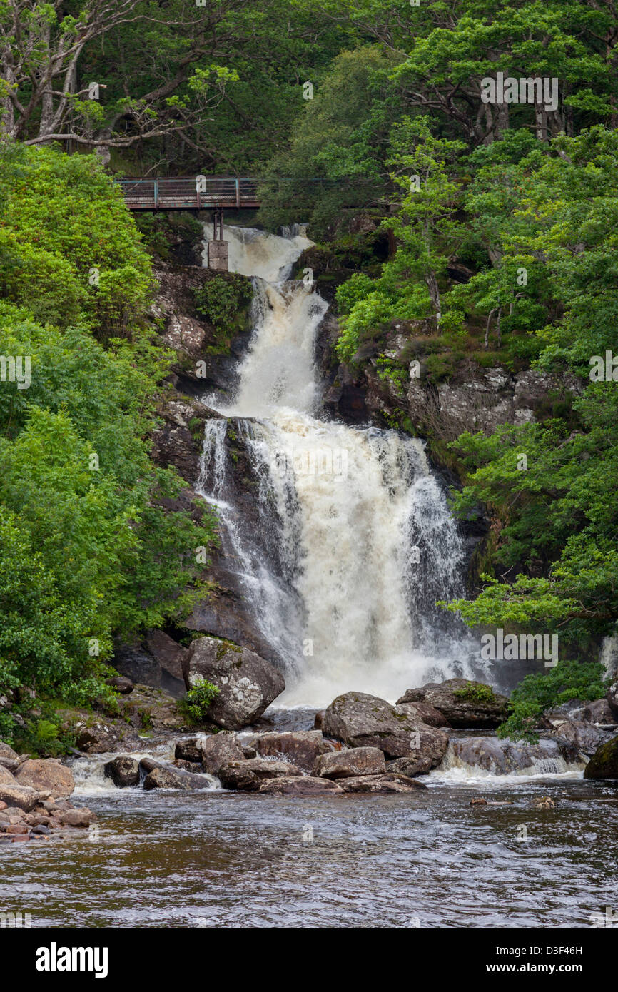 Arklet Waterfall Loch Lomond Scotland Stock Photo