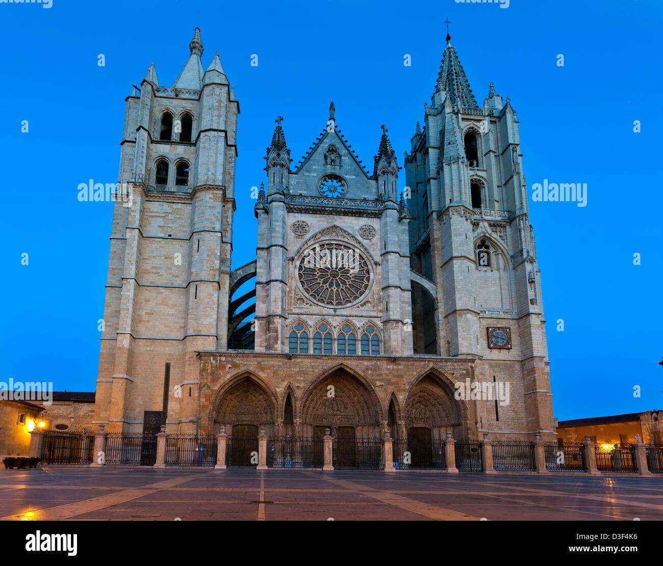 Gothic cathedral of Leon (Spain) Stock Photo
