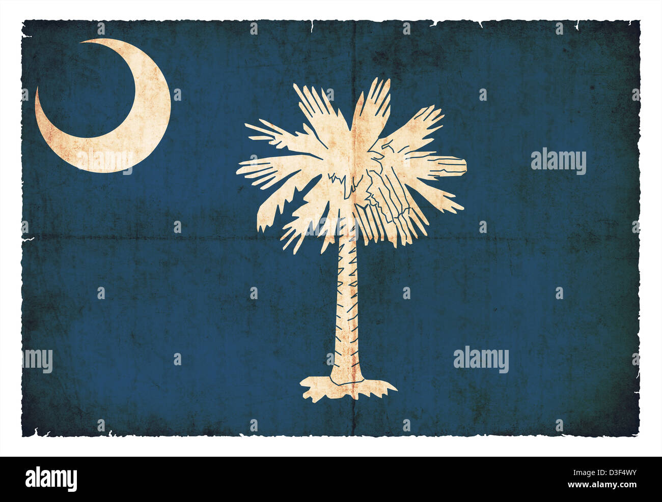 Flag of the US state South Carolina created in grunge style Stock Photo ...