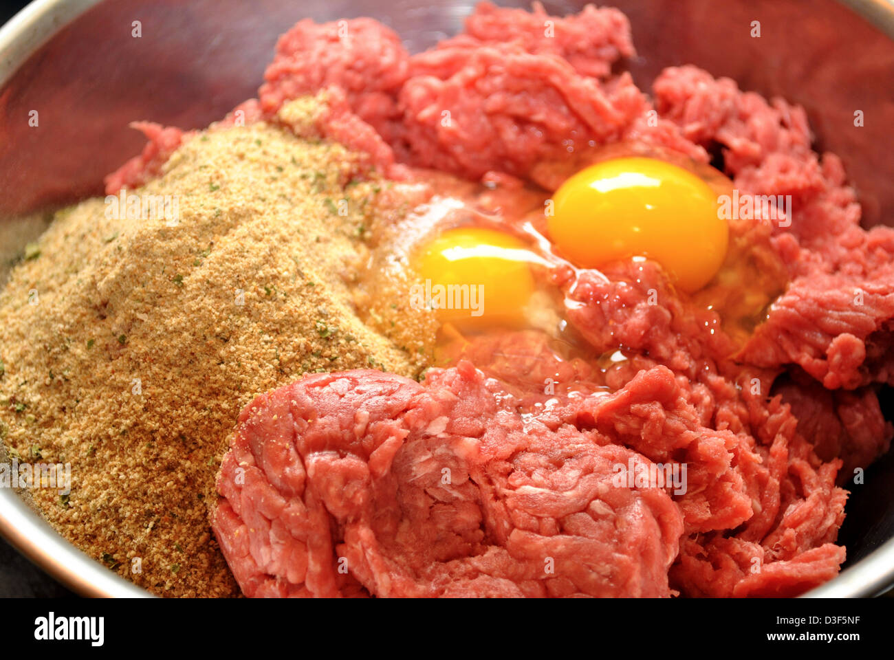 Hamburg, Eggs and Bread Crumbs Stock Photo Alamy