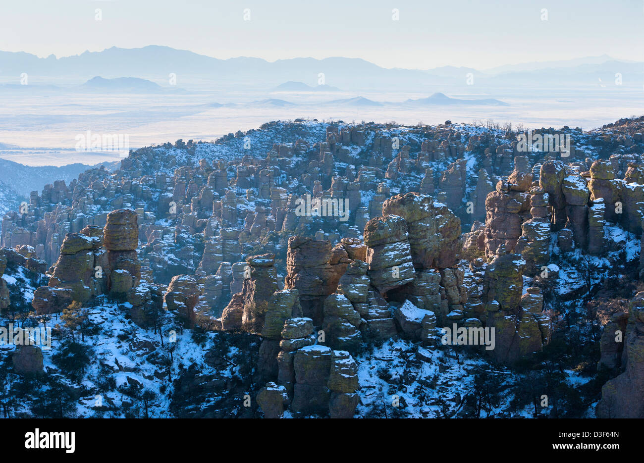 Chiricahua National Monument in winter Stock Photo