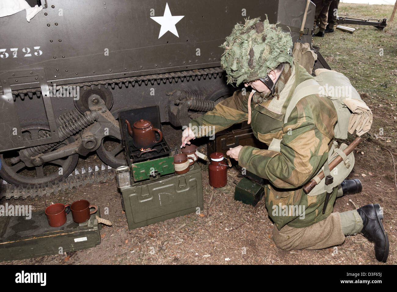 Reenactment of Operation Marget Garden. Ede, The Netherlands Stock Photo