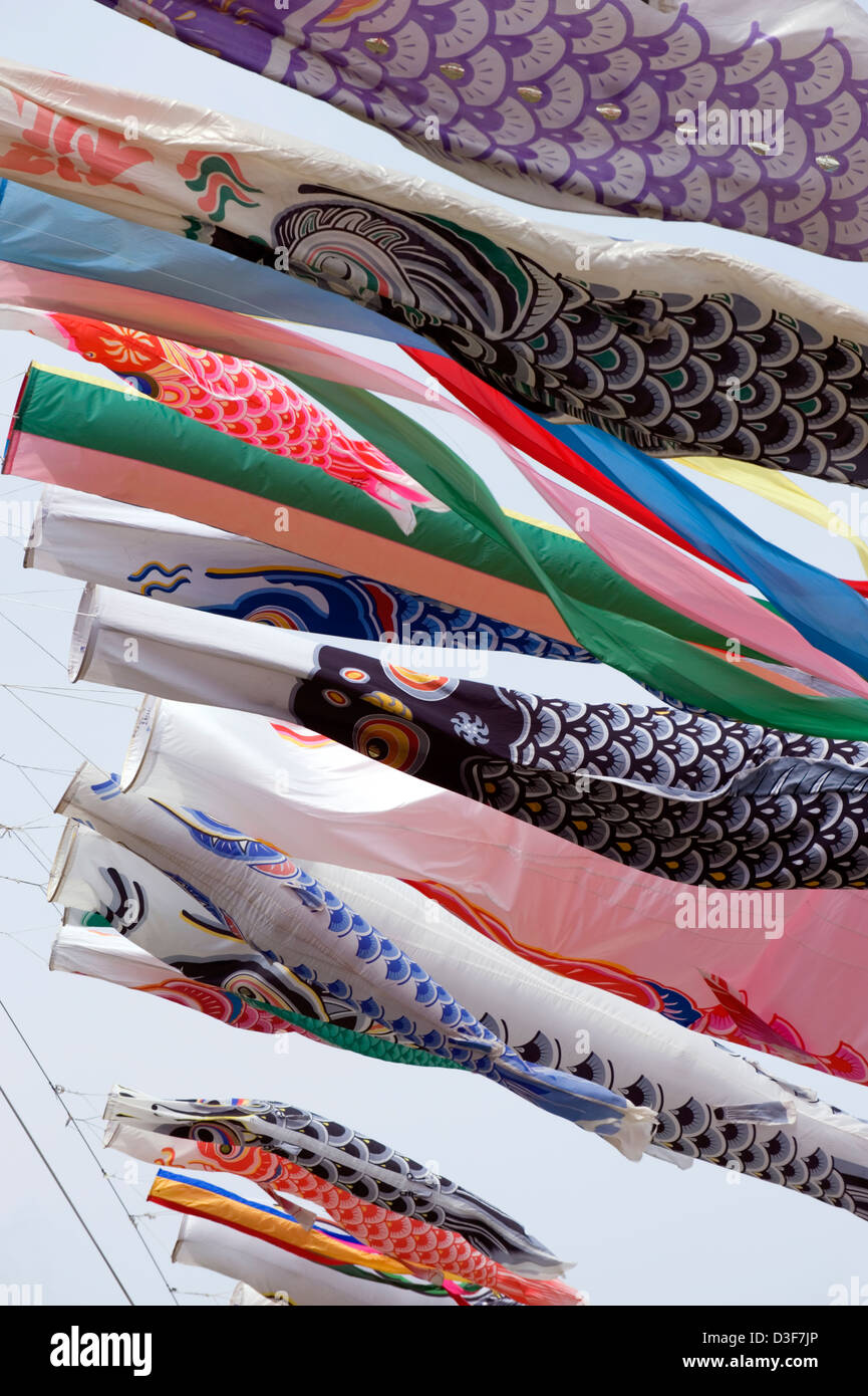 Koinobori carp streamer japan family hires stock photography and