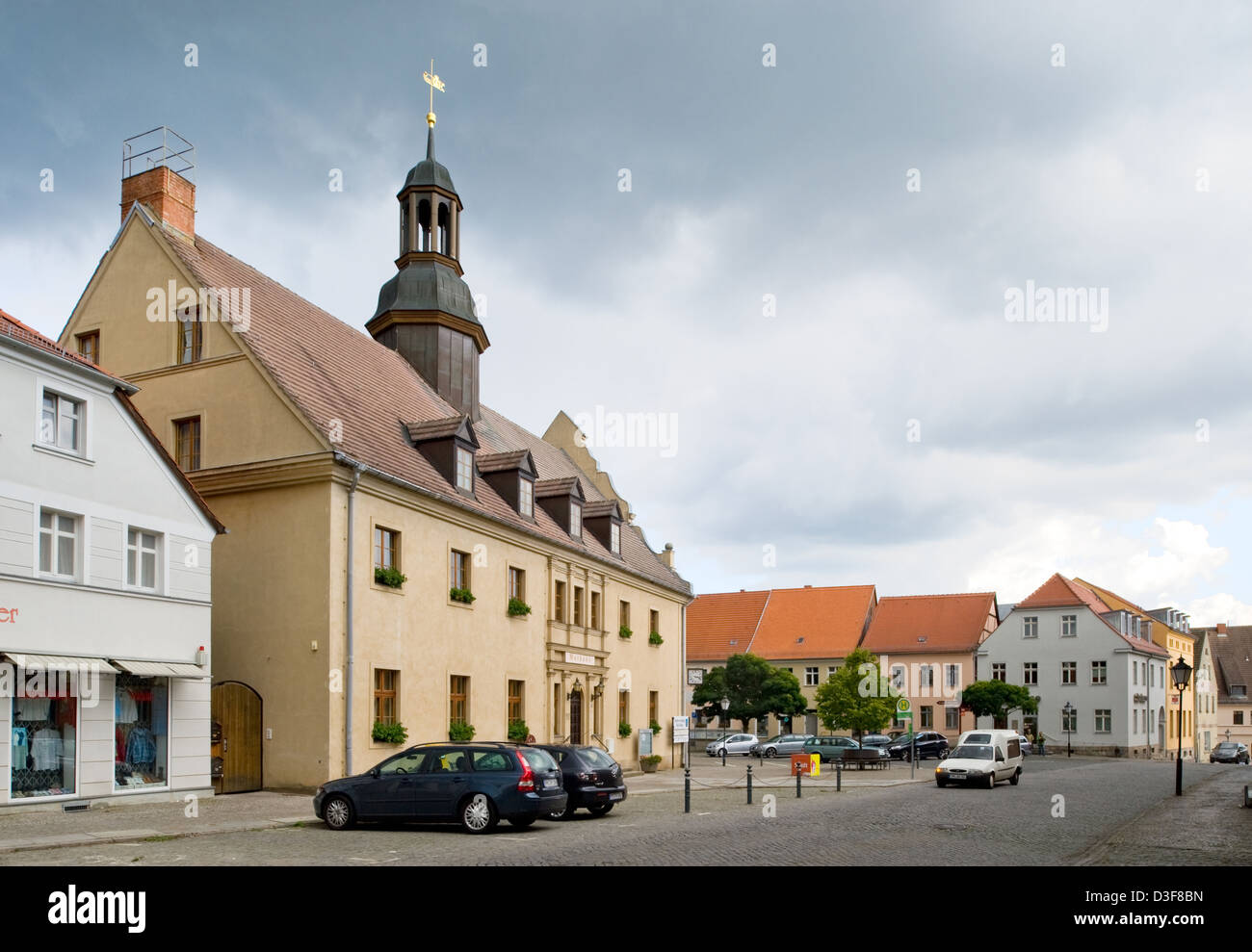Bad Belzig, Germany, the town hall on the market square of Bad Belzig