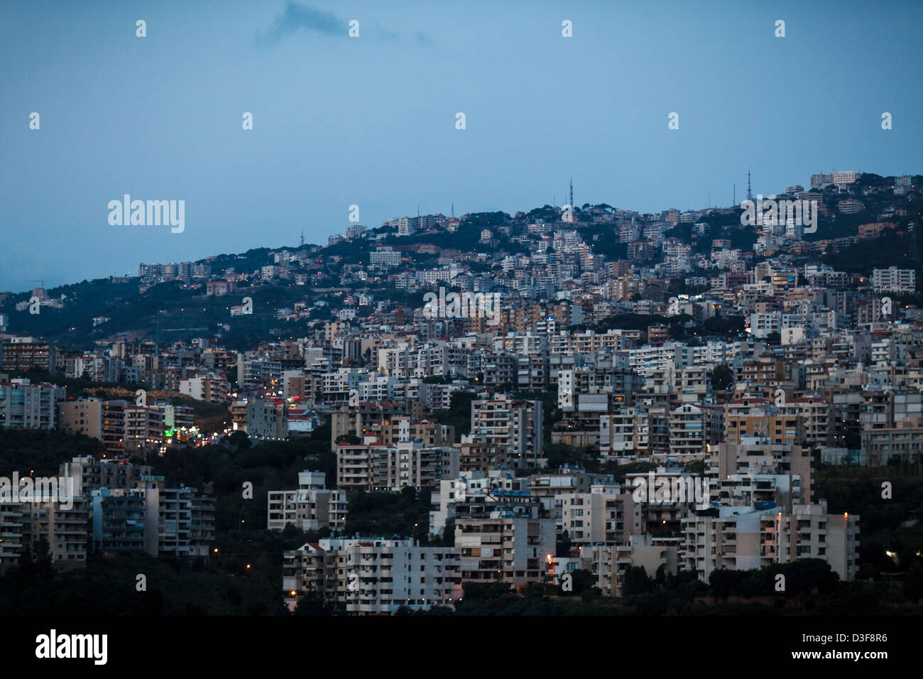 View of Beirut, Lebanon. The locals sometimes call Beirut 'the vity of concrete'. Stock Photo
