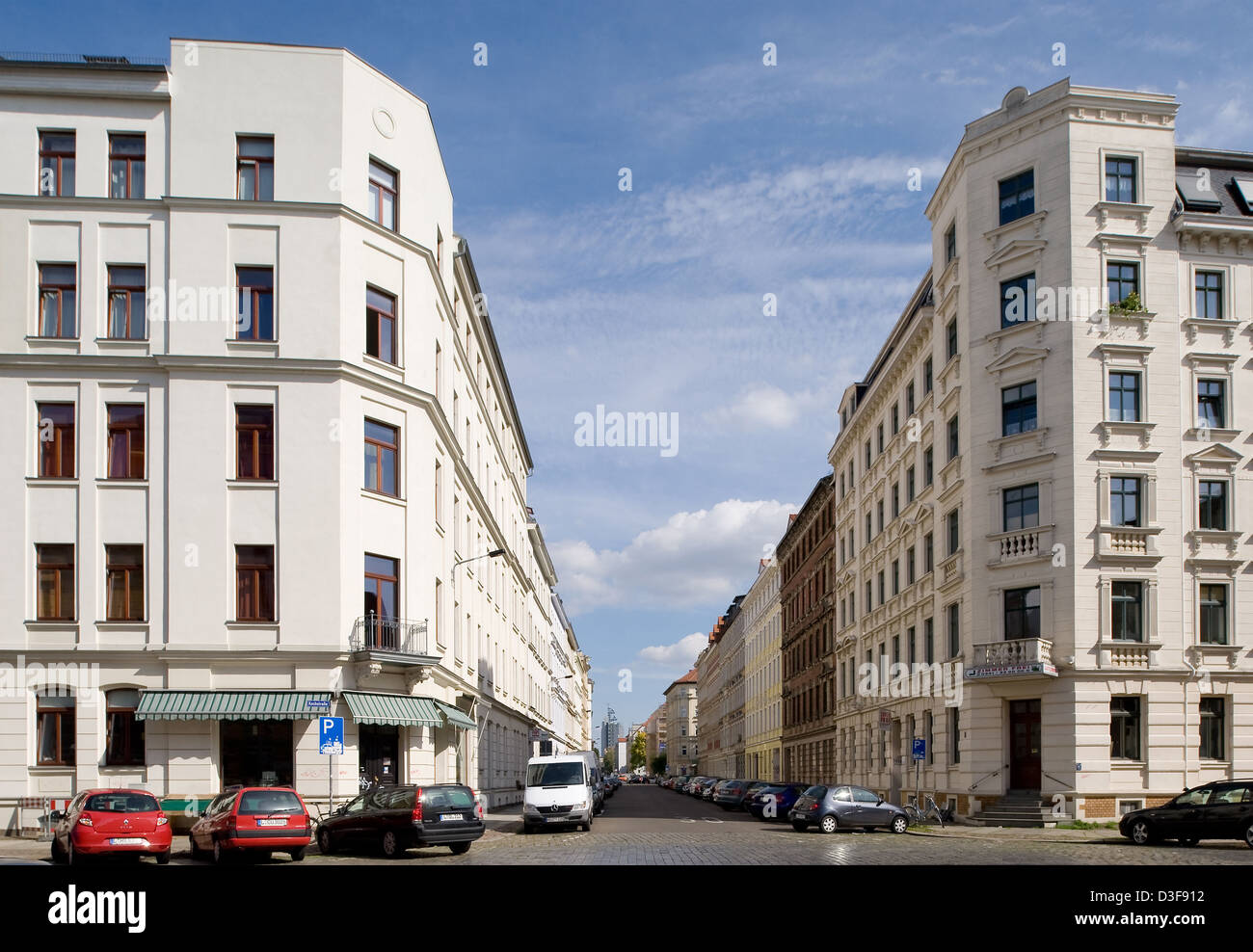 Leipzig, Germany, in the renovated Wilhelminian Südvorstadt Leipzig