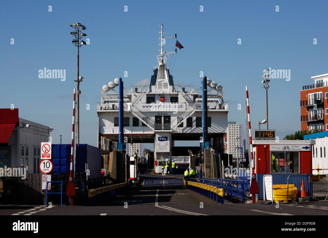 The Wightlink car ferry to the Isle of Wight Stock Photo