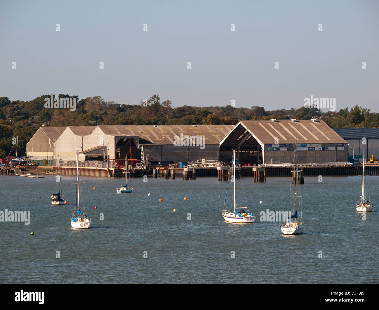 Hythe boatyards Southampton Hampshire England UK Stock Photo