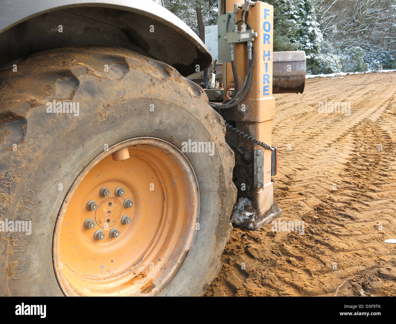 Heavy Plant Digger For Hire Jan 2013 Stock Photo
