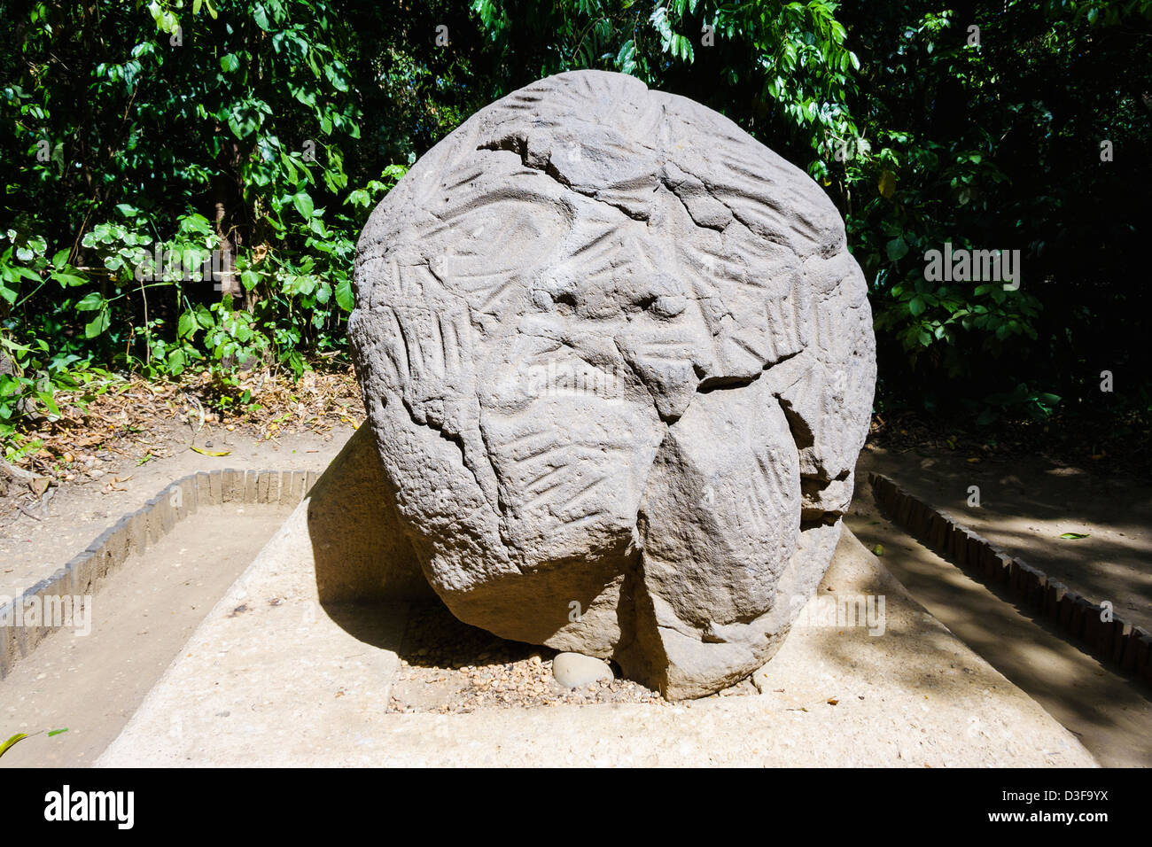 Monument 3 Olmec colossal head at La Venta. Villahermosa, Tabasco