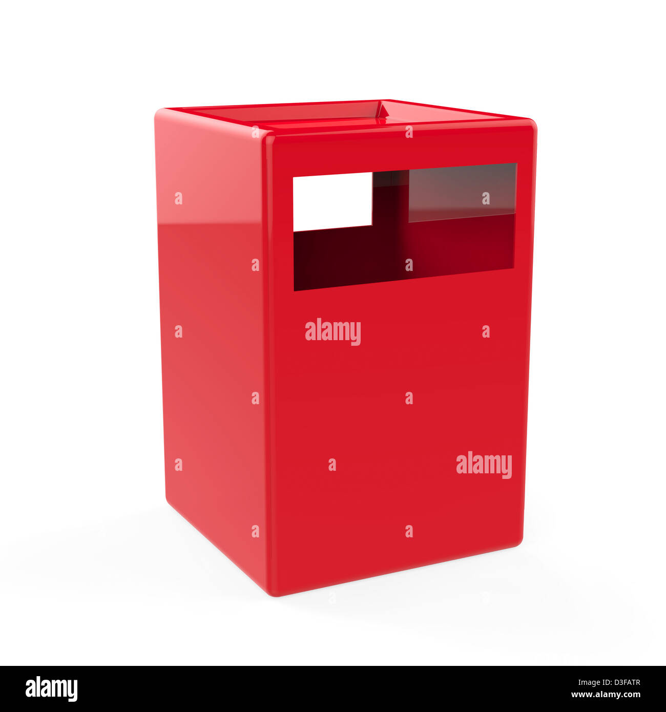 Street garbage bin isolated on white background Stock Photo - Alamy