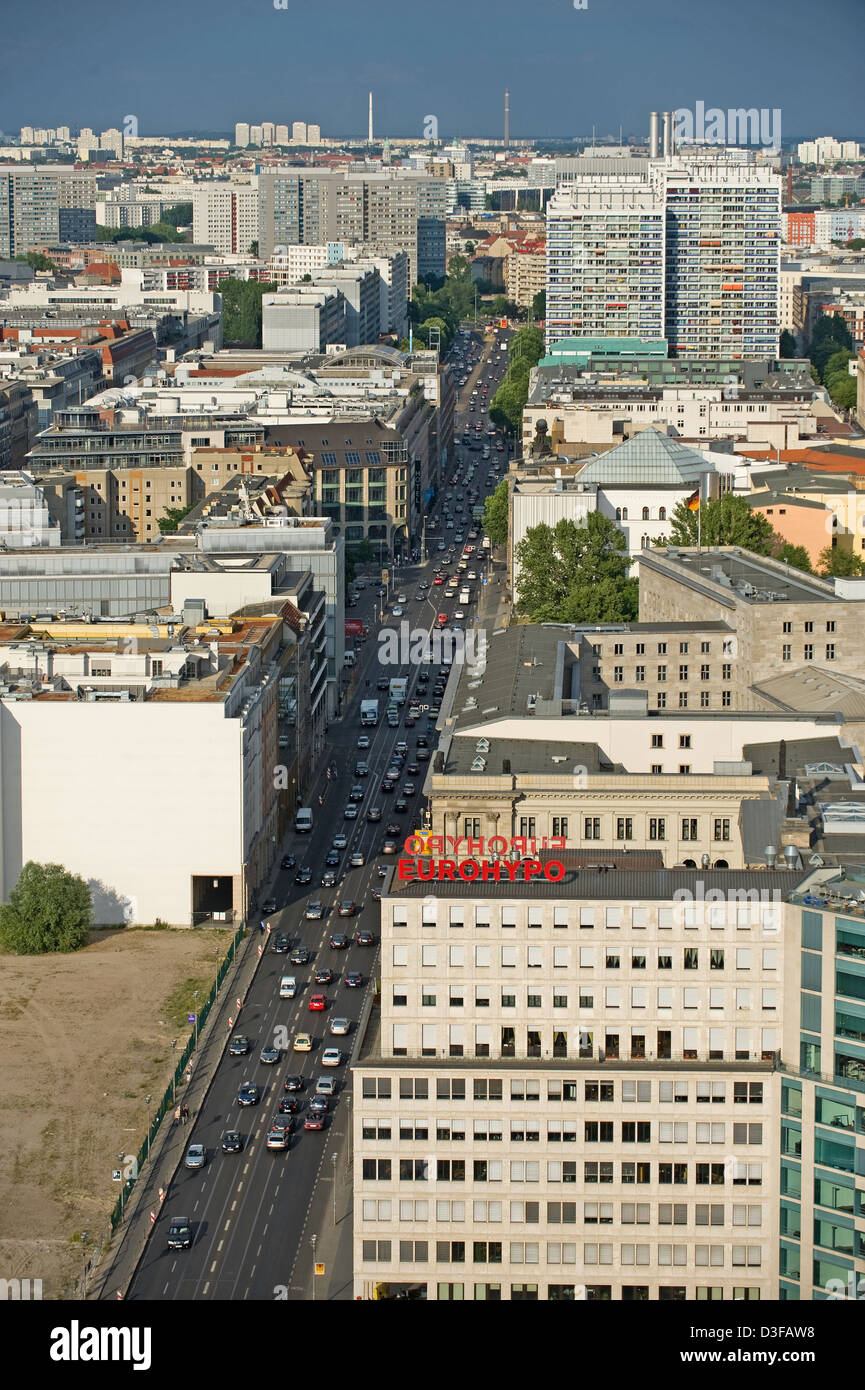 Berlin, Germany, Cityscape with Leipziger Strasse Stock Photo Alamy