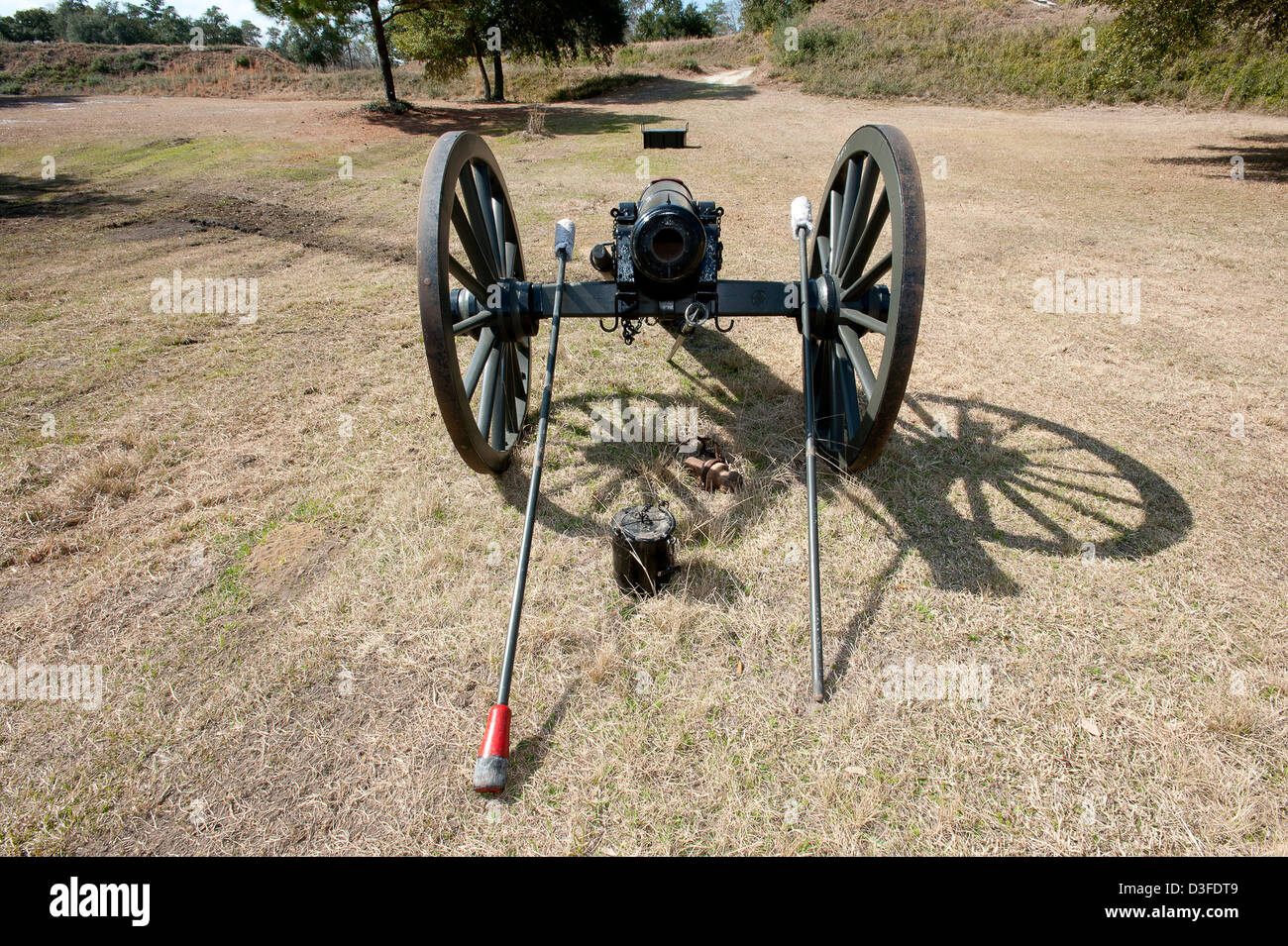Brunswick County, North Carolina, USA. Fort Anderson, Civil War era cannon. Stock Photo