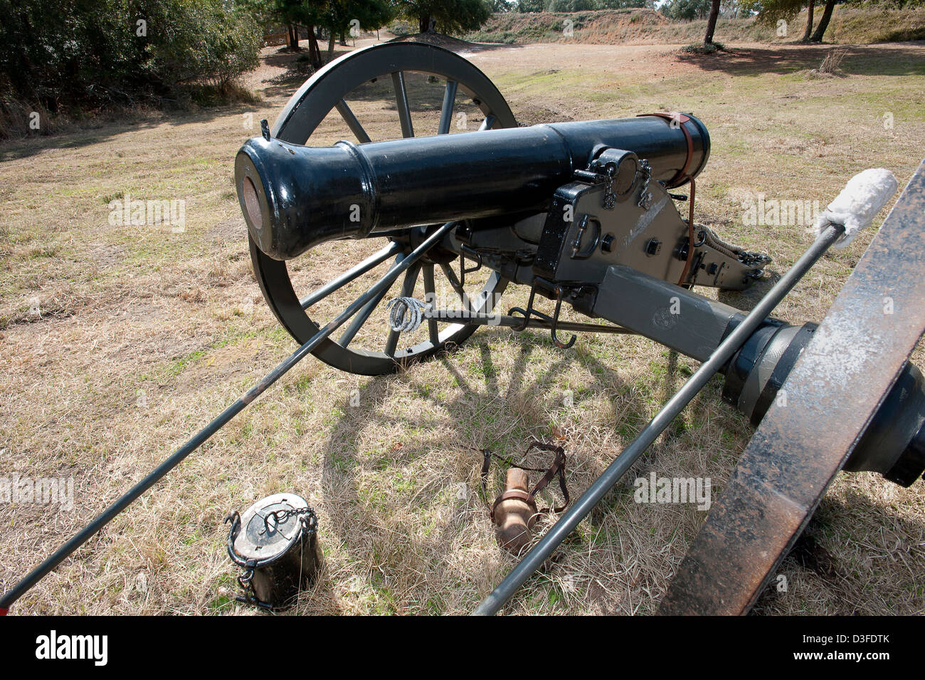 Brunswick County, North Carolina, USA. Fort Anderson, Civil War era cannon. Stock Photo