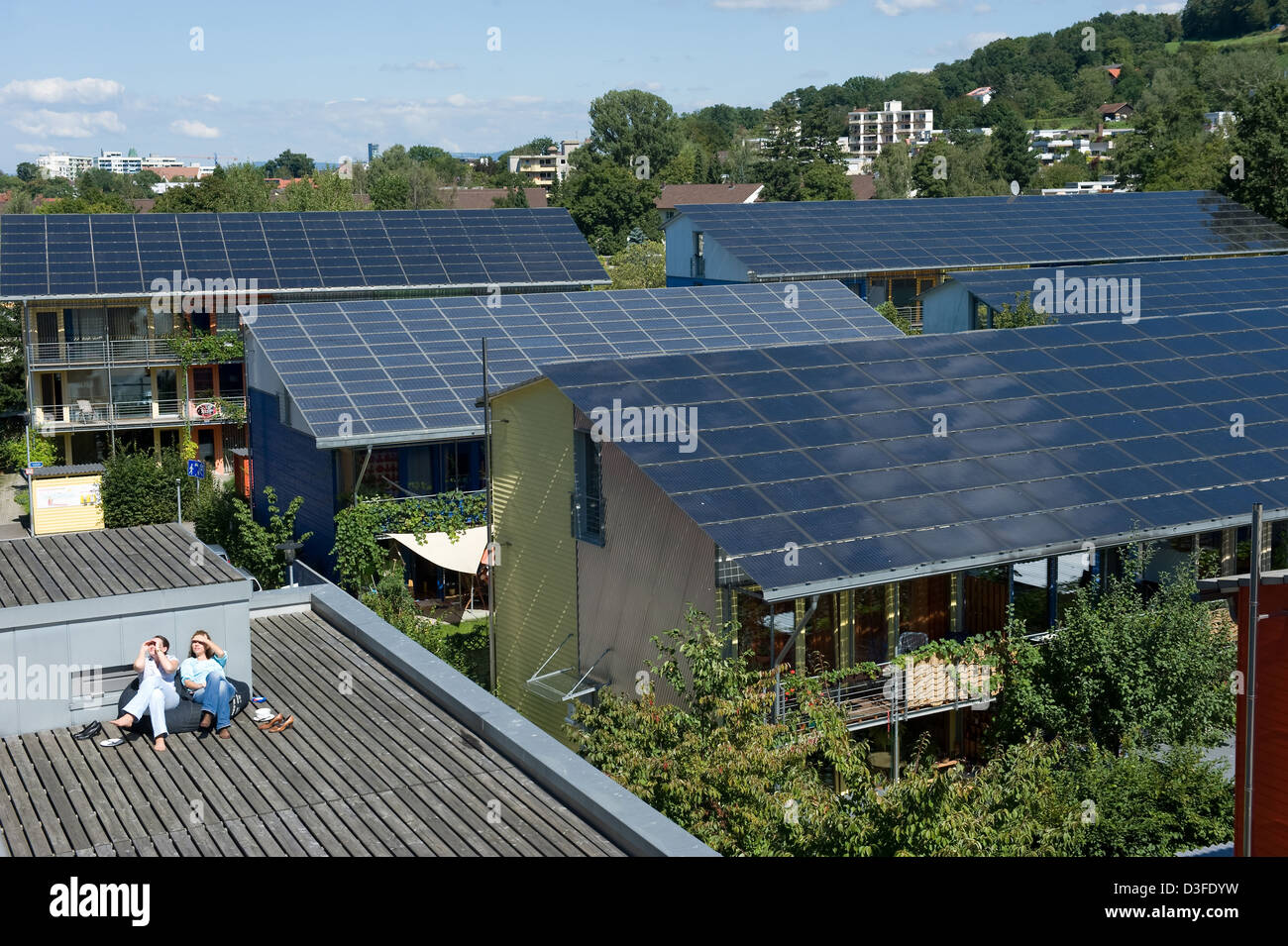Freiburg, Germany, Solar Community in the Vauban quarter Stock Photo