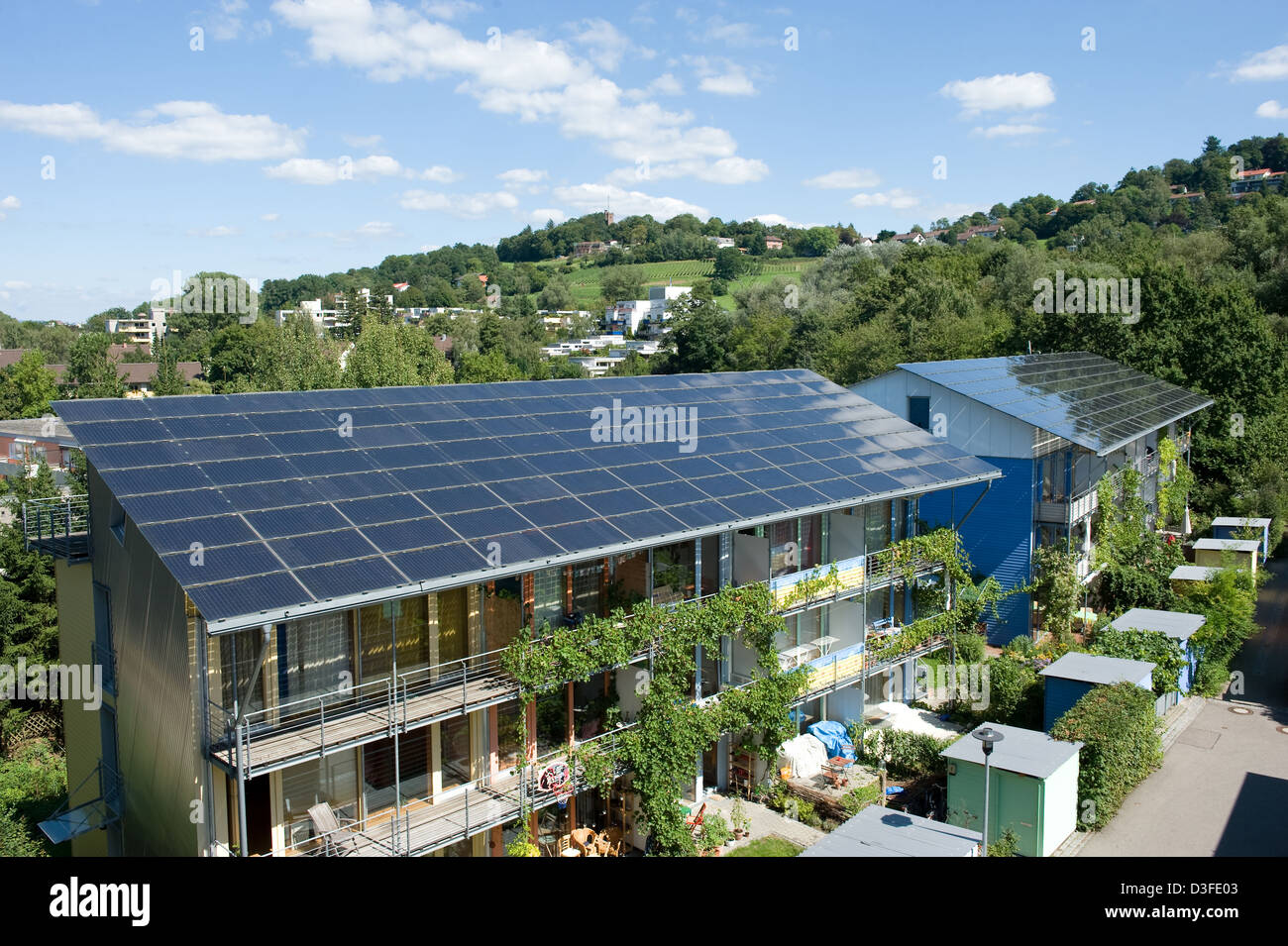 Freiburg, Germany, Solar Community in the Vauban quarter Stock Photo