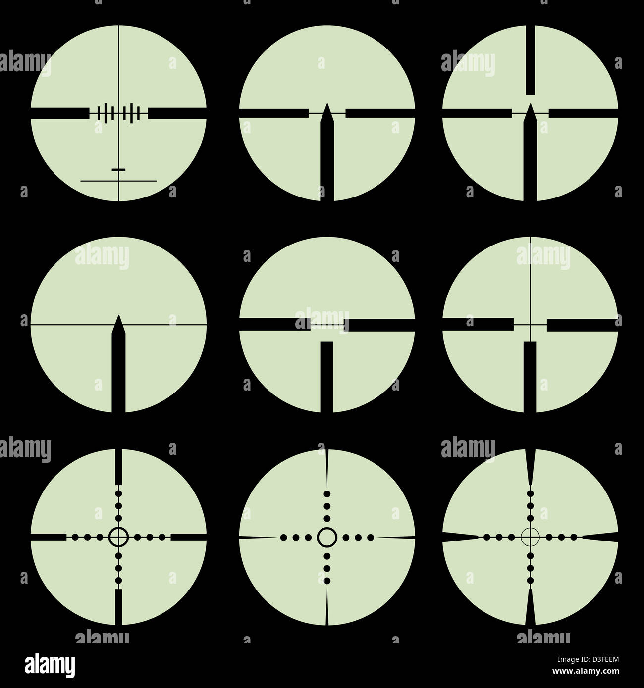 Cross hair and target set. illustration Stock Photo - Alamy
