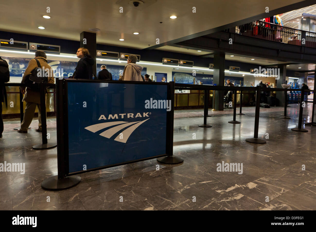 Amtrak ticket counter USA Stock Photo Alamy