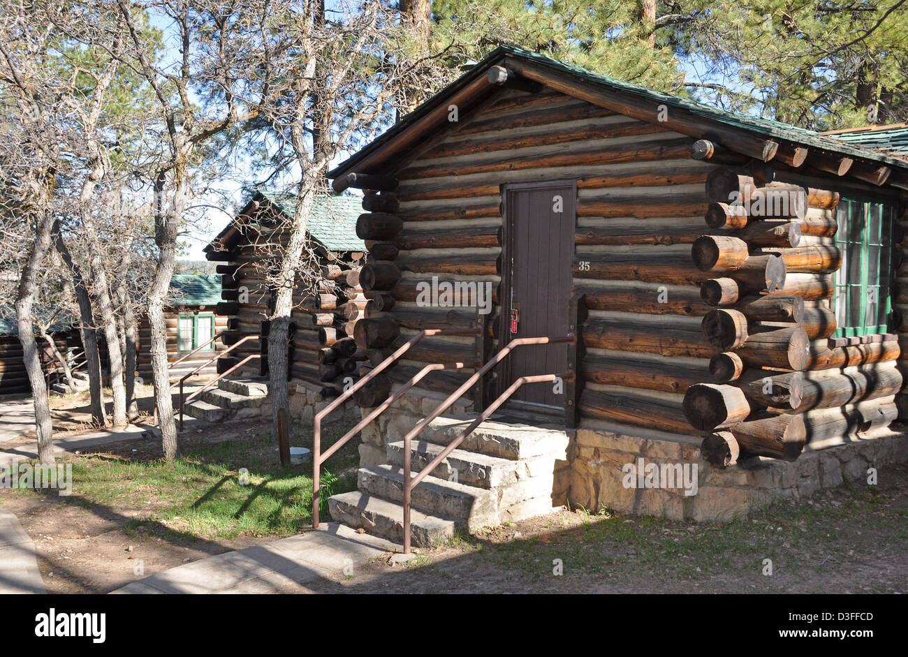 Grand Canyon Lodge North Rim Frontier Cabins 0409 Stock Photo
