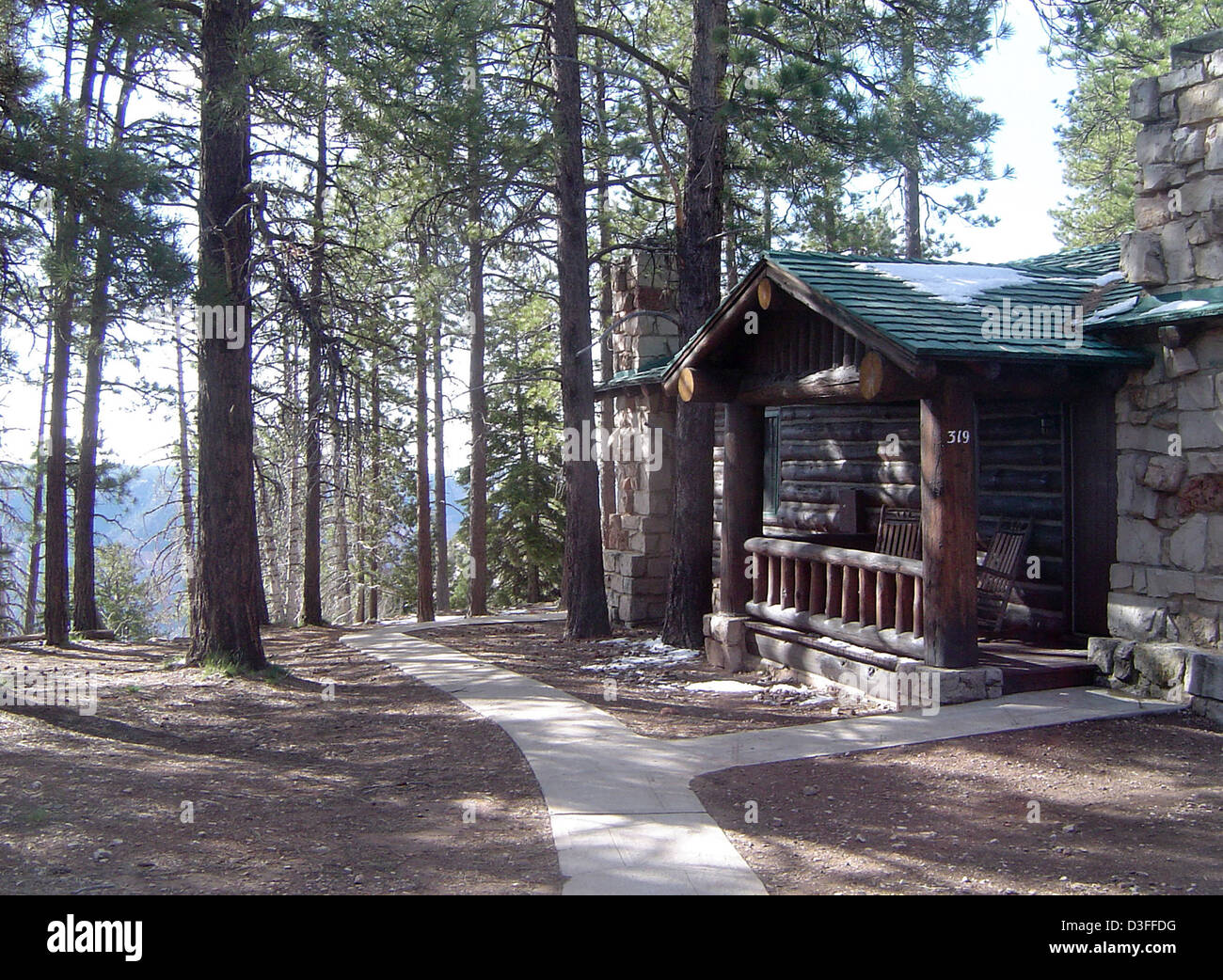 Grand Canyon Lodge Cabin Stock Photos Grand Canyon Lodge Cabin