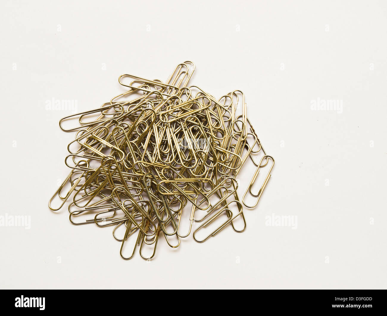 Used Paper clips isolated on white background Stock Photo Alamy