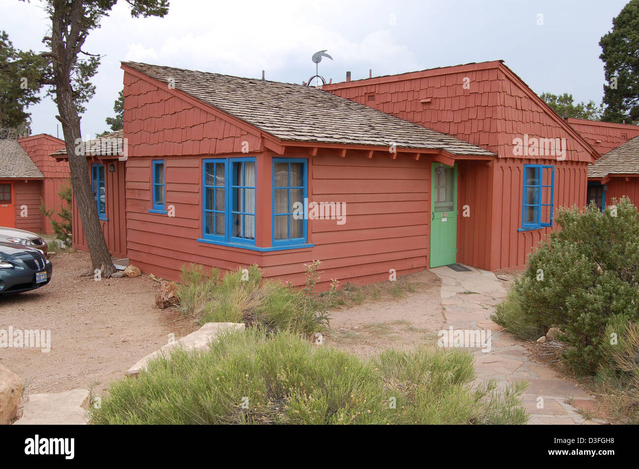 Grand Canyon National Park 0515 05 Bright Angel Lodge Cabin Stock