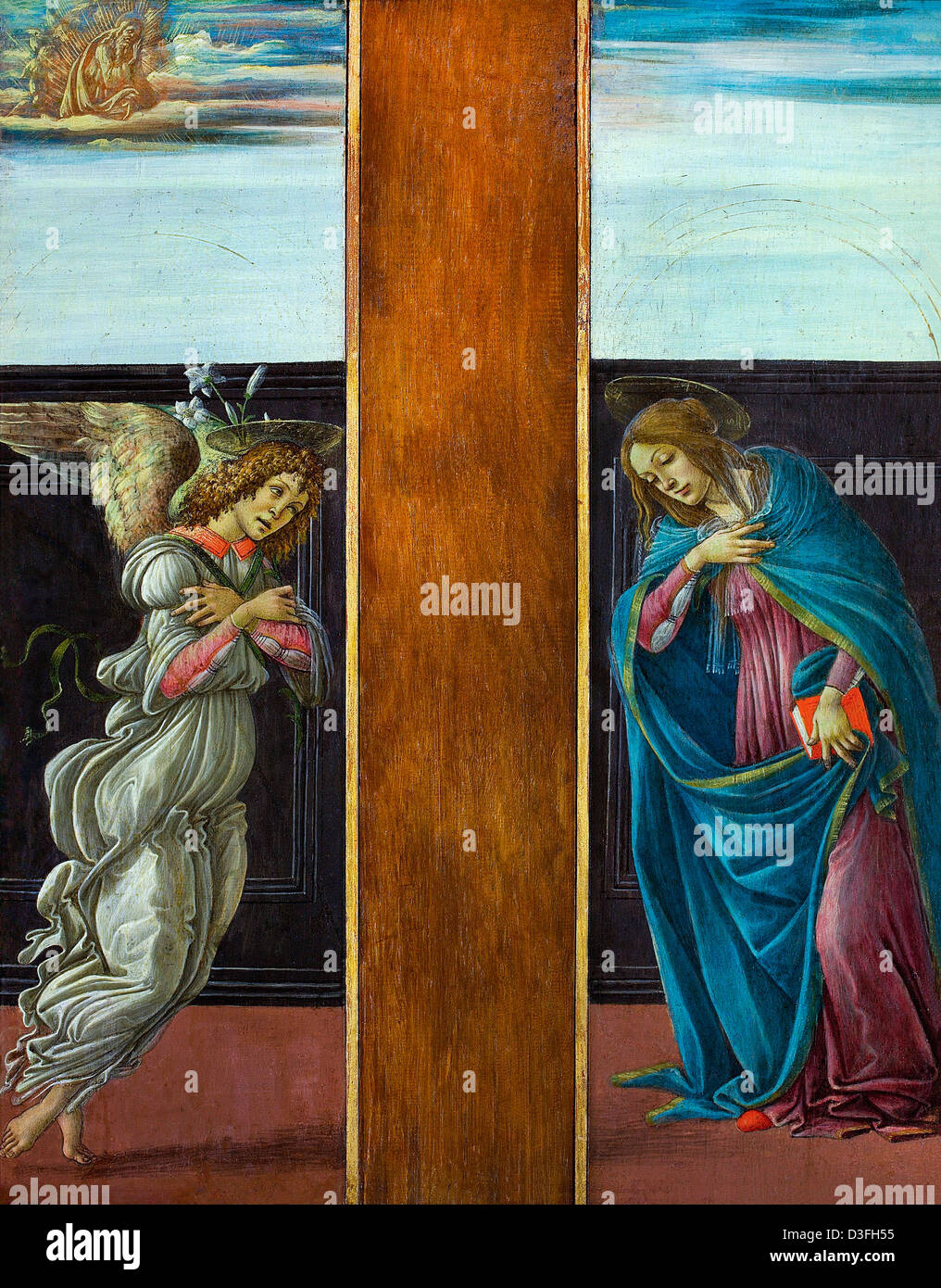 Sandro Botticelli, The Annunciation 1490 Tempera on canvas. Pushkin