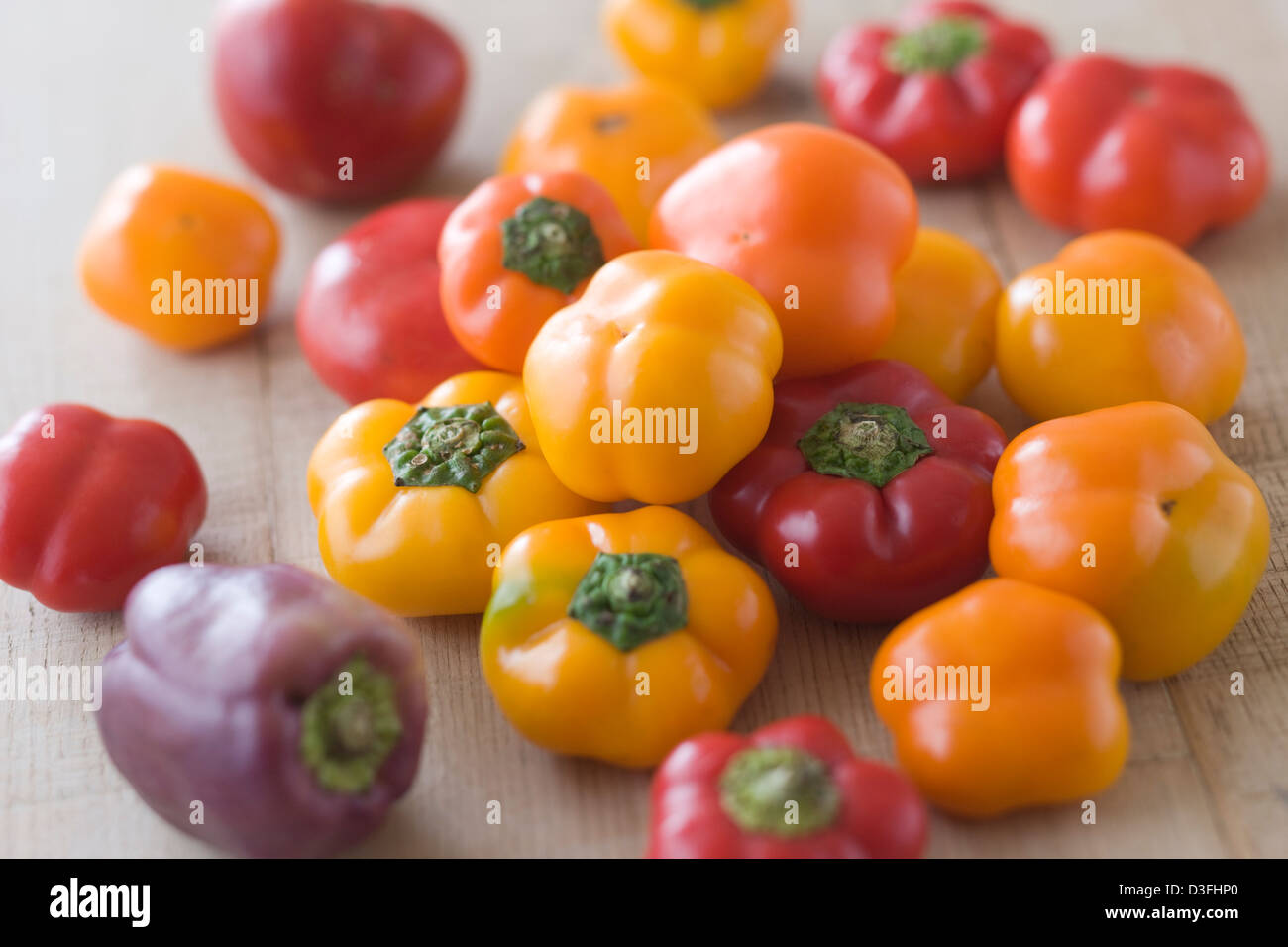 Small and Colorful Bell Pepper Stock Photo