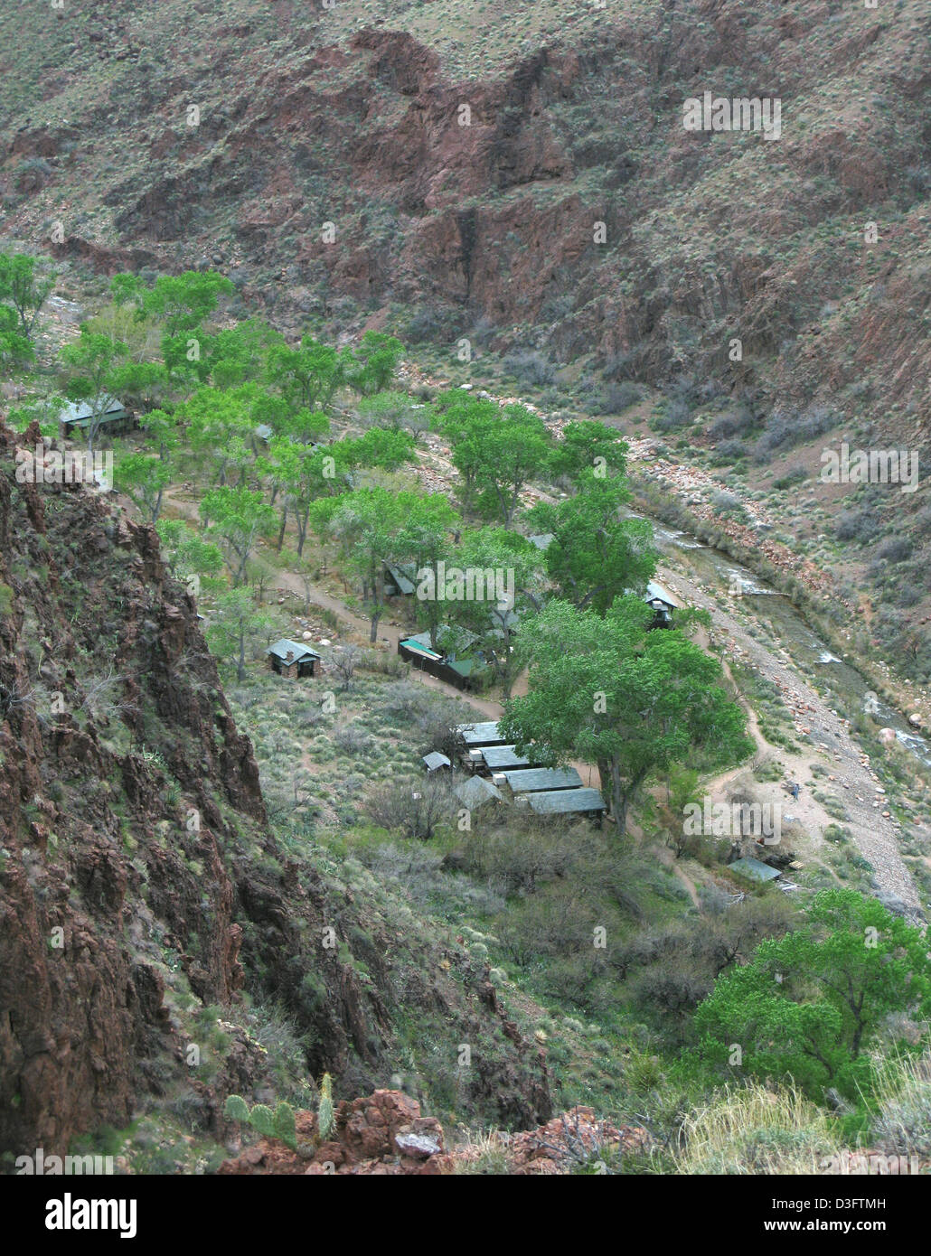 Phantom Ranch, located at the bottom of the Grand Canyon near the ...