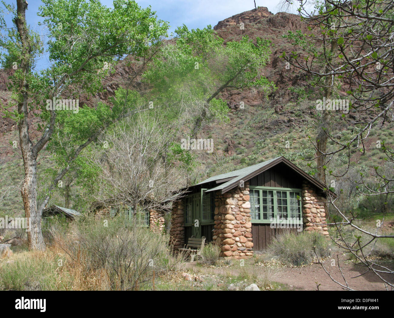 Phantom Ranch, located along the Colorado River in the Grand Canyon ...