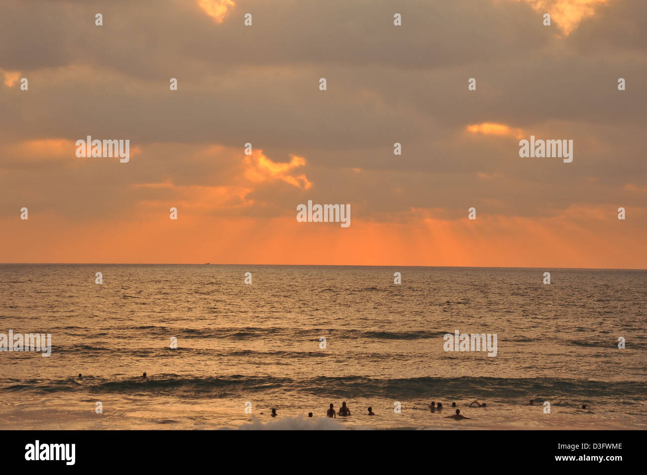 sunset with clouds Stock Photo - Alamy
