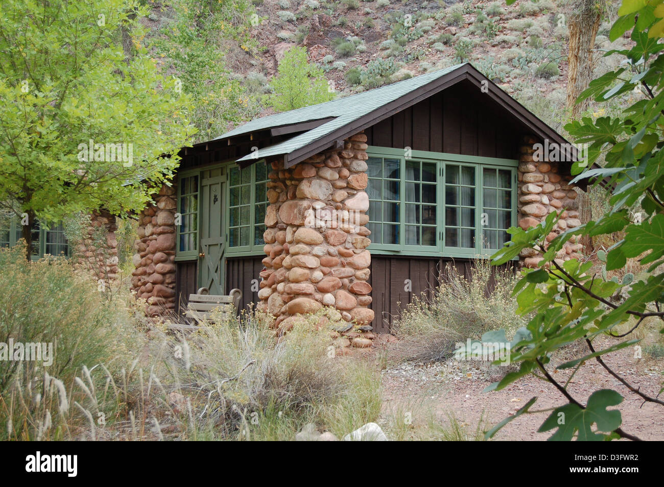 Phantom Ranch, located at the bottom of the Grand Canyon near the ...