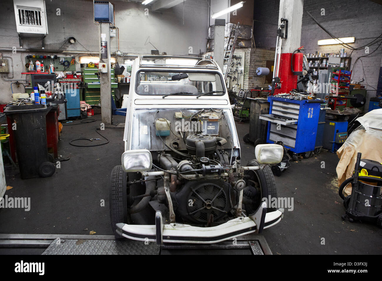 At the Car Repair Shop Stock Photo