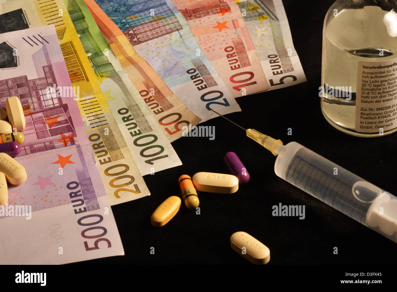 Symbolic photo in connection with medicine, bribery and corruption ...