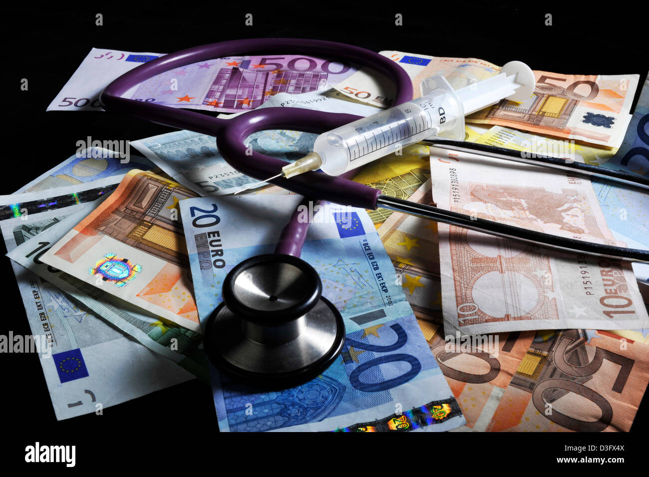 Symbolic photo in connection with medicine, bribery and corruption ...