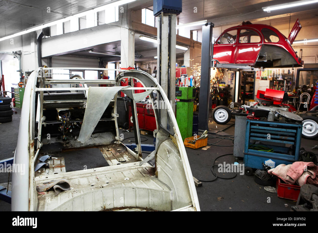 At the Car Repair Shop Stock Photo