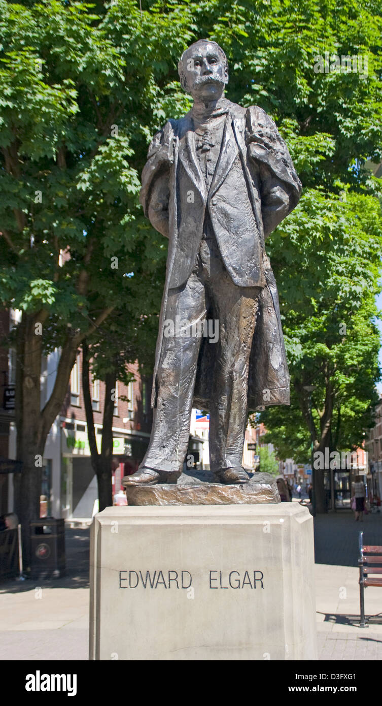 Sir Edward Elgar statue Worcester Worcestershire England UK Stock Photo