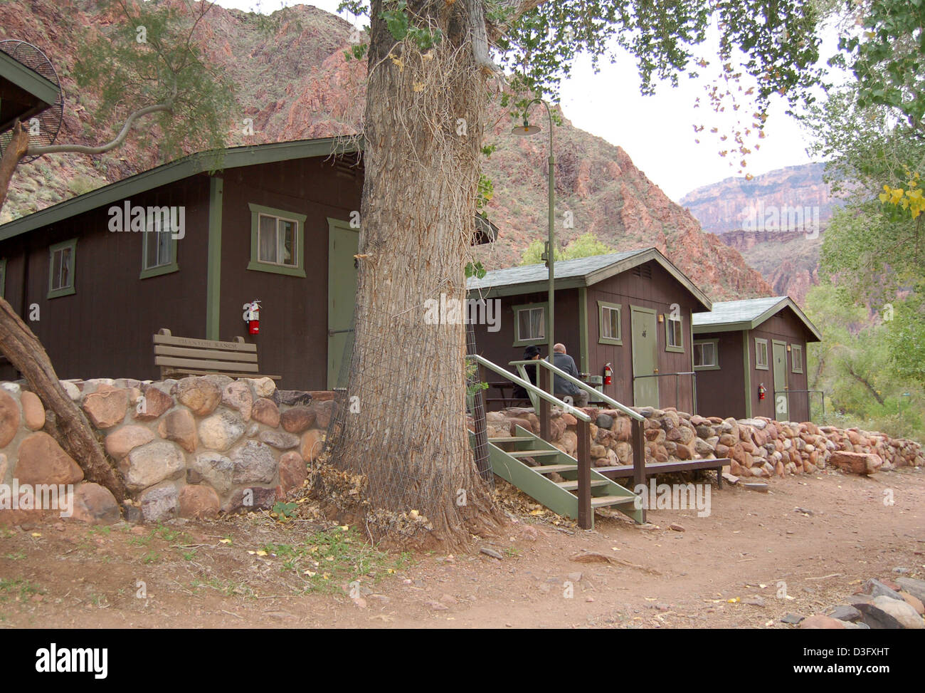 Phantom Ranch, located along the Colorado River in the Grand Canyon ...