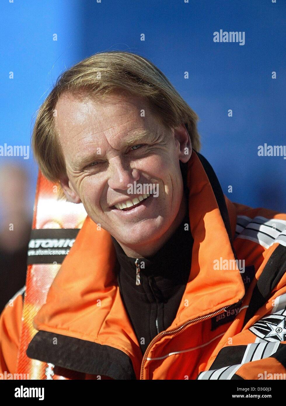 (dpa) - Former alpine skier Markus Wasmeier from Germany smiles in Garmisch-Partenkirchen, Germany, 20 February 2003. Stock Photo