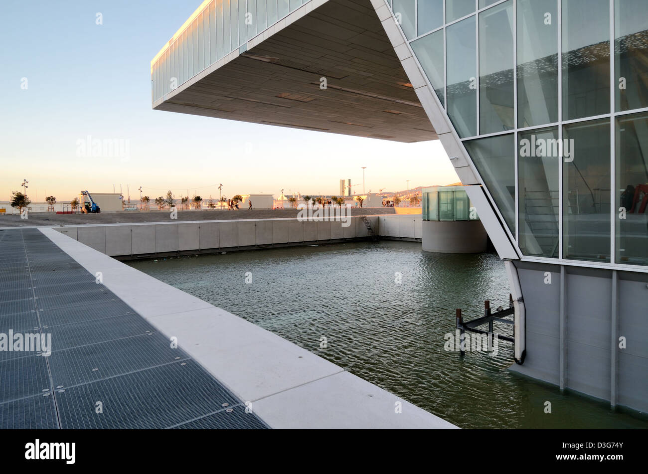 Villa Mediterranée Exhibition Hall by Stefano Boeri Marseille Provence France Stock Photo