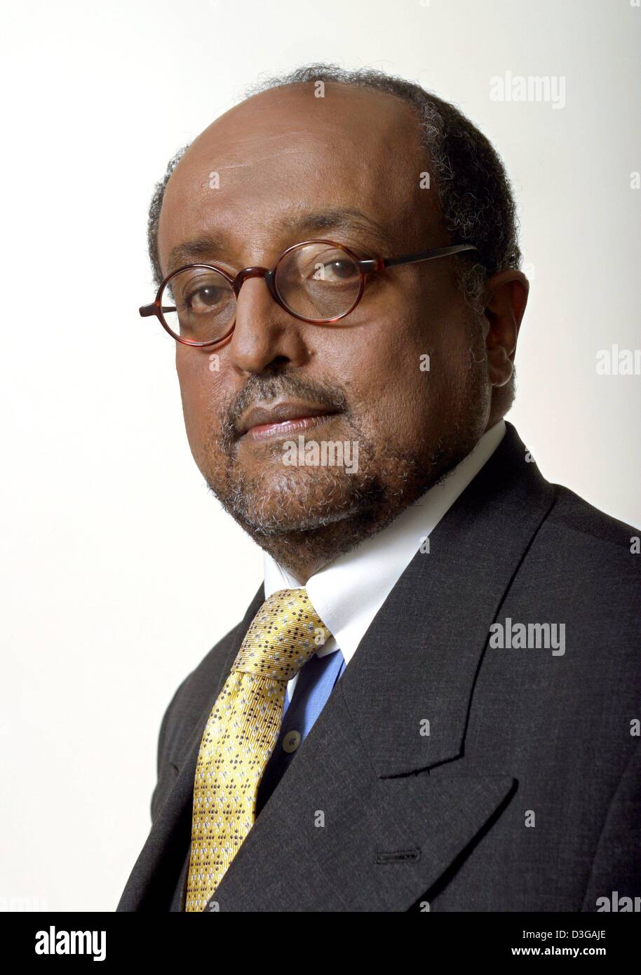 (dpa) - Ethiopian prince and grandnephew of emperor Haile Selassie, Asfa-Wossen Asserate, in a picture taken in Mainz, Germany, 16 January 2004. Asserate has been living in Germany for decades and works as a consultant. In 2003 he released his book 'Manieren' (manners). Stock Photo