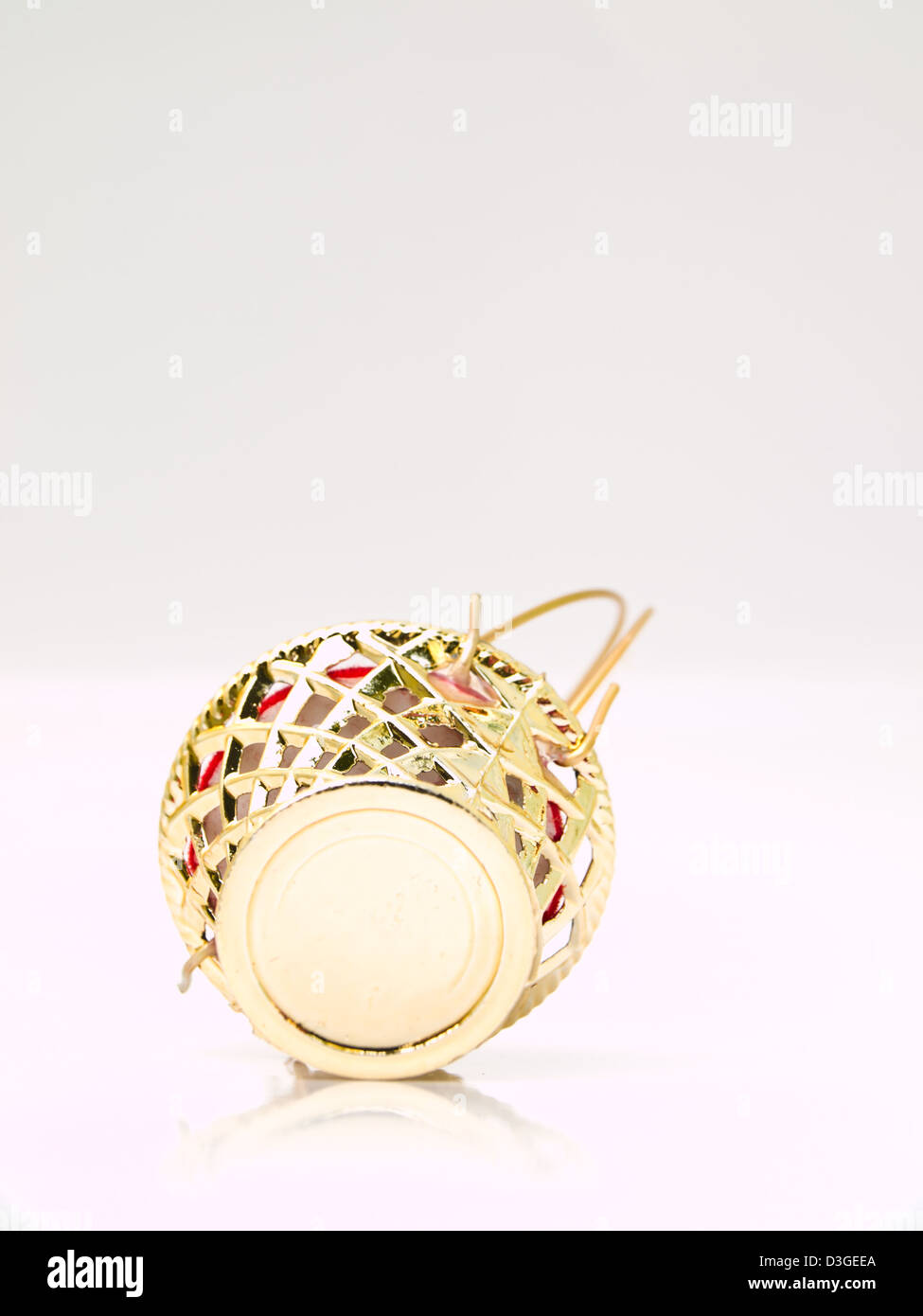 A miniature metallic wicker isolated on white background Stock Photo