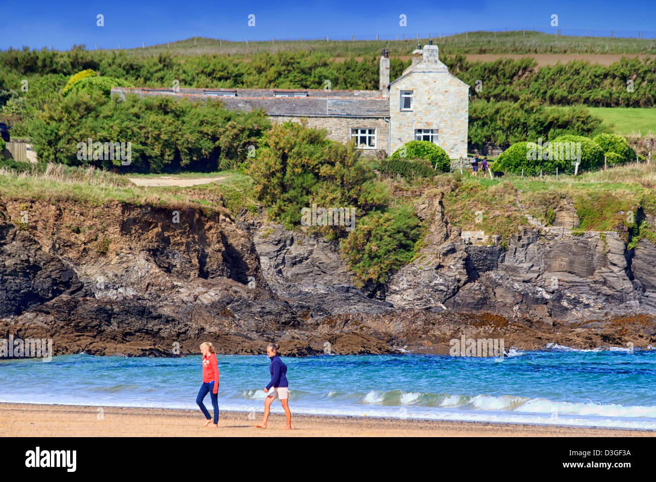 Fish Cellars Cottage, Harlyn Bay, Cornwall, England Stock Photo Alamy